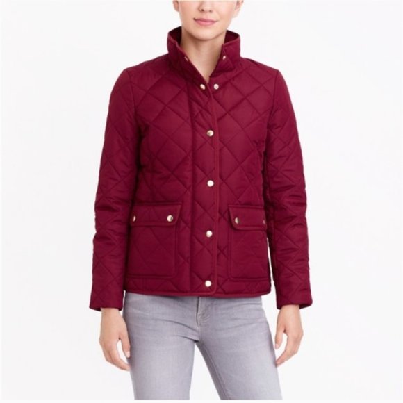 J.Crew Quilted Jacket / XSMALL / DARK WINE - Picture 1 of 7
